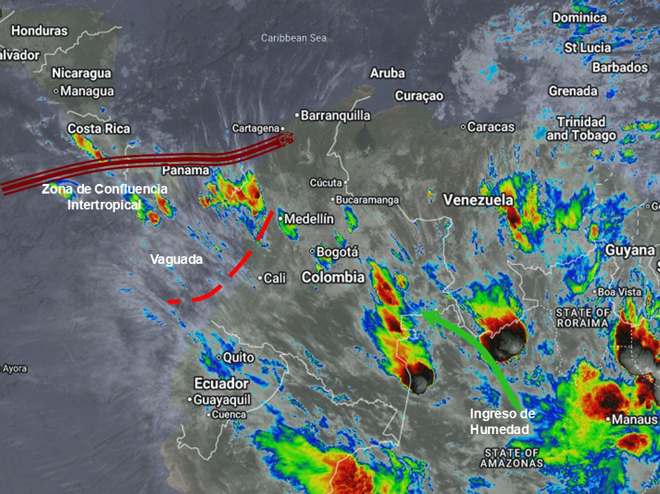 Pronóstico meteorológico Colombia para el 05 de febrero de 2026